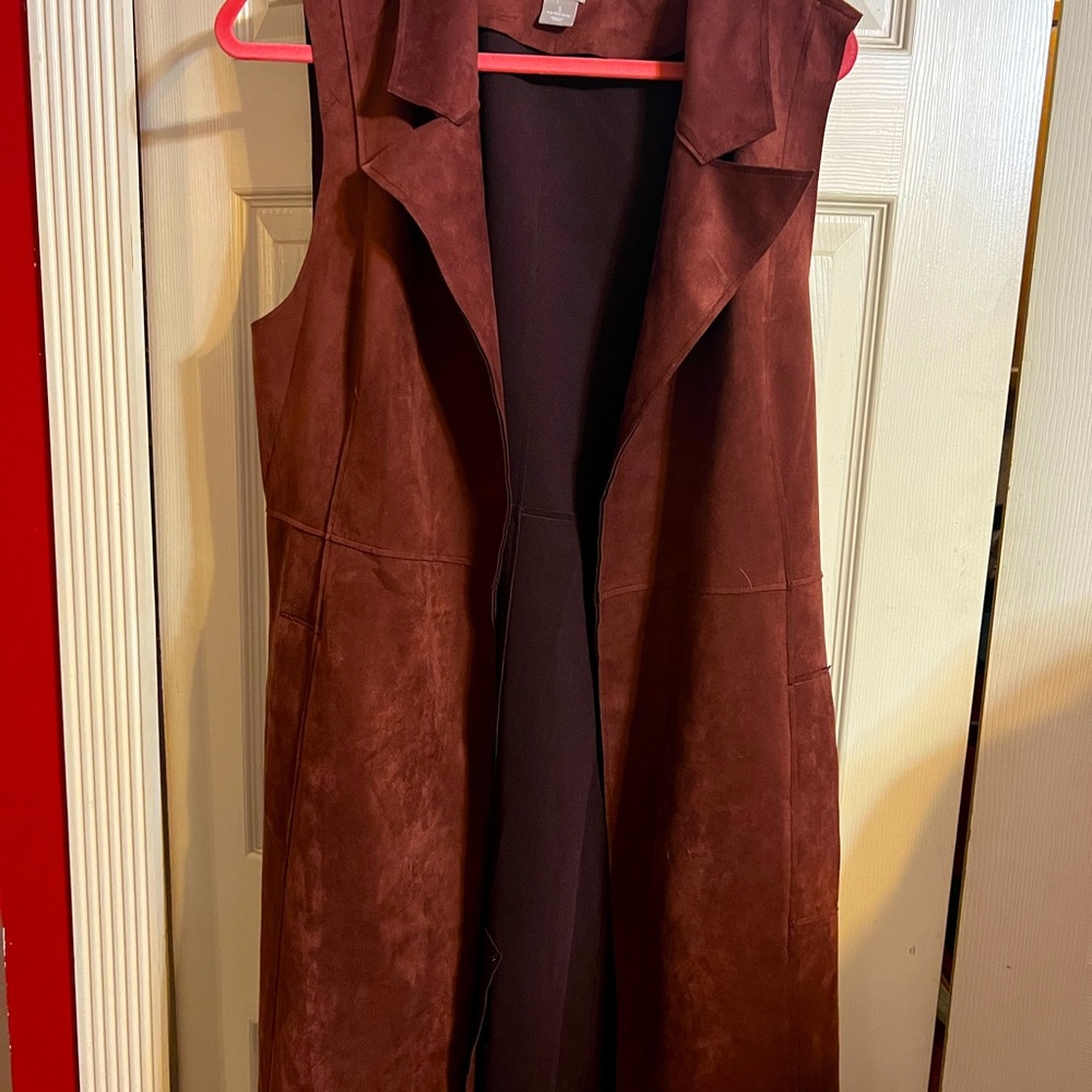 Chico’s brown long cardigan